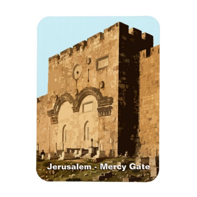 Ímã Jerusalém - Porta do Compaixão (Vertical)