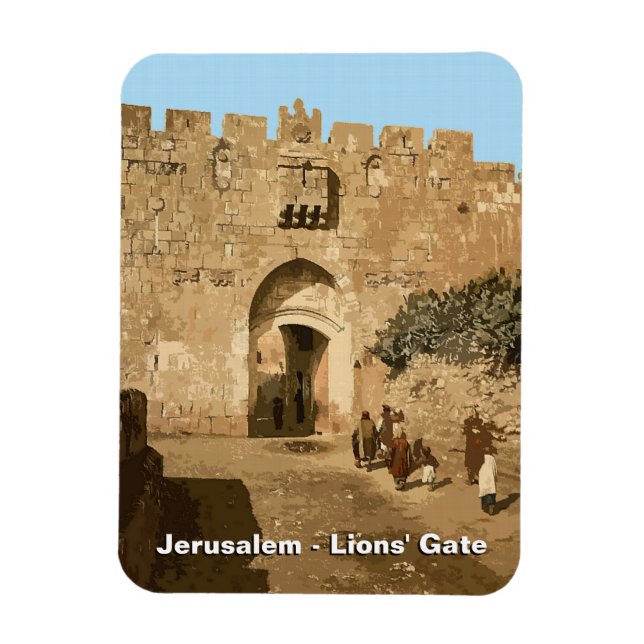 Ímã Jerusalém - Porta dos Leões (Vertical)