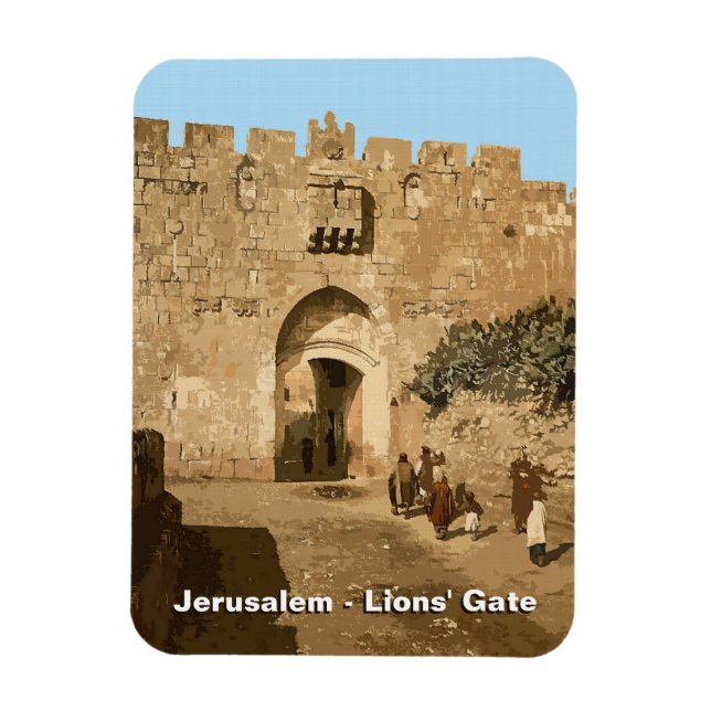 Ímã Jerusalém - Porta dos Leões (Vertical)