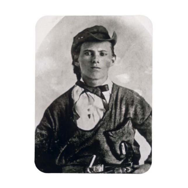 Ímã Jesse Woodson James (foto b/w) (Vertical)