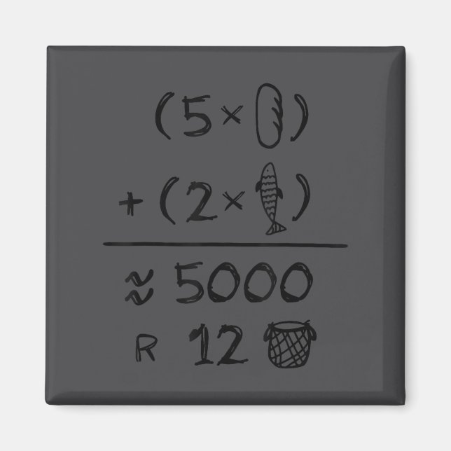 Imã Jesus 2 Fishes 5 Breads 5000 Chosen Against Curren (Frente)