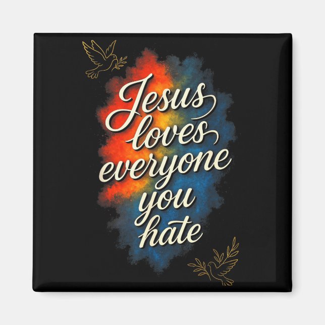 Imã Jesus Ama a Todos - Mensagem de Fé Cristã (Frente)