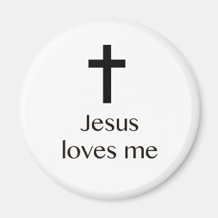 Imã Jesus ama-me ímã branco transversal