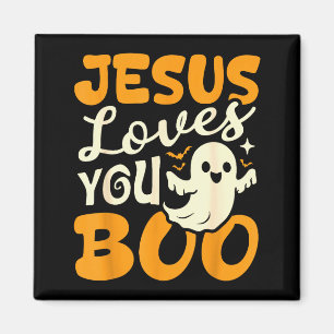 Imã Jesus Ama Você Boo Fantasma de Halloween Cristão E