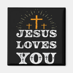 Imã Jesus Ama Você Cruz Cristã Fé 
