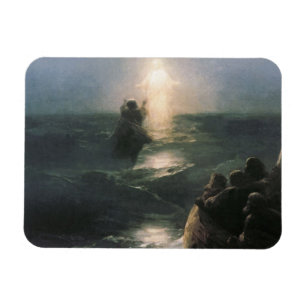 Ímã Jesus andando na água, pintura de Ivan Aivazovsky