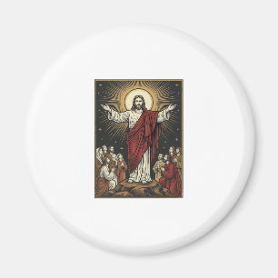 Imã Jesus Antigo Glória Radiante Gravação Cristã De