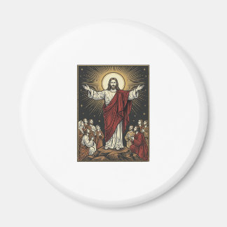 Imã Jesus Antigo Glória Radiante Gravação Cristã De