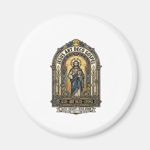 Imã Jesus Art Deco Gospel Jesus Art Deco Fé Cristã