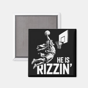 Imã Jesus Basquete Ele Está Rizzin' Engraçado Cristão