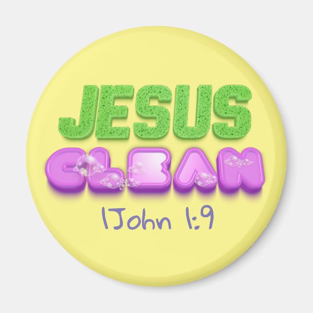 Imã Jesus Clean perdoou design cristão bonitinho (Frente)