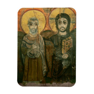 Ímã Jesus com ícone cóptico do abade