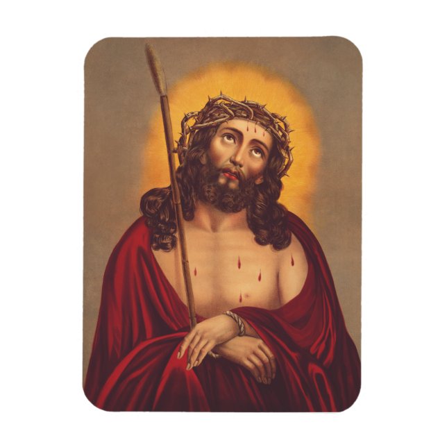 Ímã Jesus Coroado de Espinhos Arte Dolorosa (Vertical)