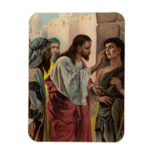 Ímã Jesus Cristo curando o homem cego