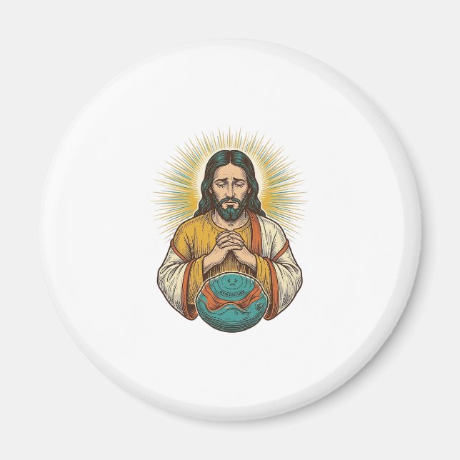 Imã Jesus desapontado Bola de Exercício Murcha Falha n (Frente)