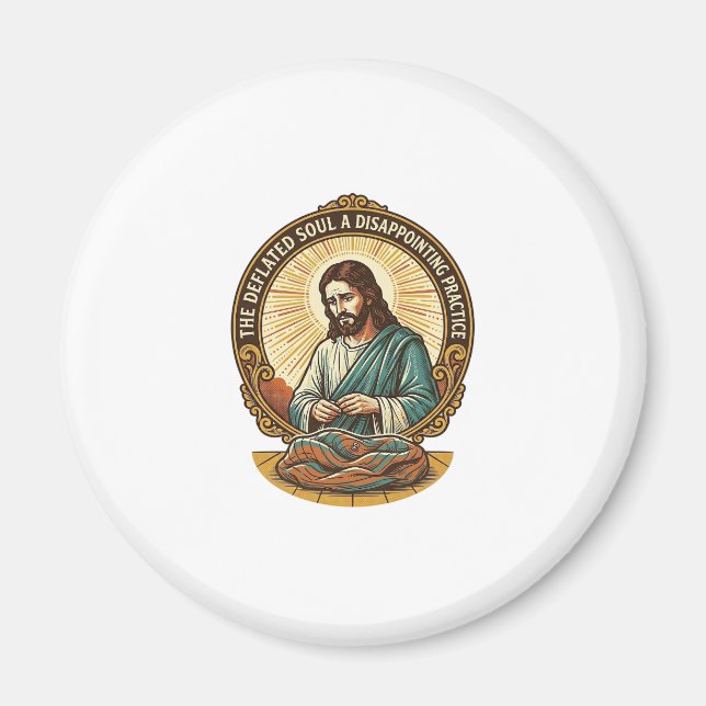 Imã Jesus Desinflou completamente Bola de Yoga Chata H (Frente)
