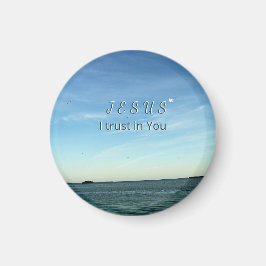 Imã Jesus & Dove Peaceful Christian Sky Inspiration