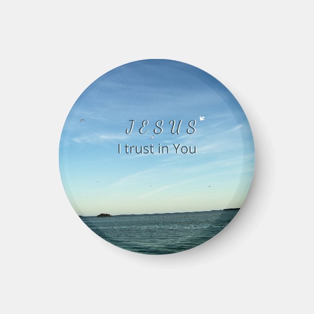 Imã Jesus & Dove Peaceful Christian Sky Inspiration (Frente)