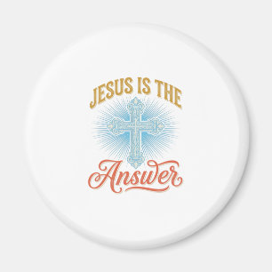 Imã Jesus É a Resposta Desenho Vetorial Cruz Cristã_