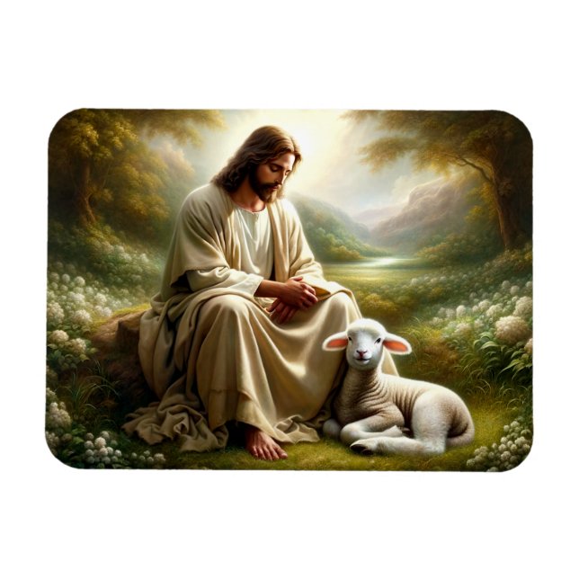 Ímã Jesus e Lamb Magnet (Horizontal)