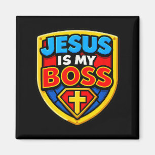 Imã Jesus É Meu Chefe Escudo Cristão Super-herói
