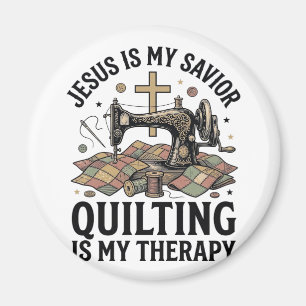 Imã Jesus É Meu Salvador Quilting É Minha Terapia