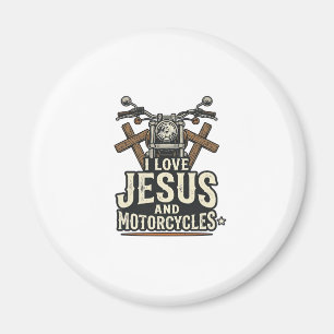 Imã Jesus e Motocicletas Desenho de Cristão Motociclis