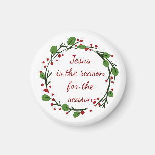 Imã "Jesus é o motivo da temporada" Holly Design