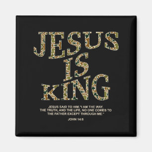 Imã Jesus É Rei Camuflagem Cruz Cristã Deus Fé Bíblia