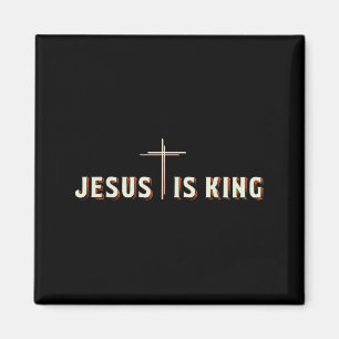 Imã Jesus É Rei Cruz Deus Gráfico Cristão