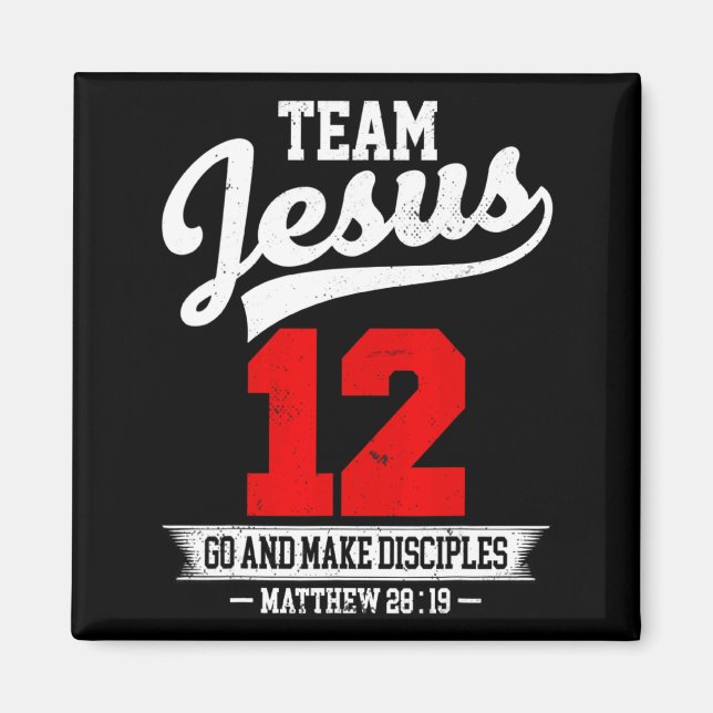 Imã Jesus E Time De Beisebol Jesus Cristão Mateus 28 (Frente)