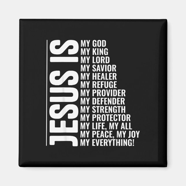 Imã Jesus é tudo fé cristã inspiracional (Frente)