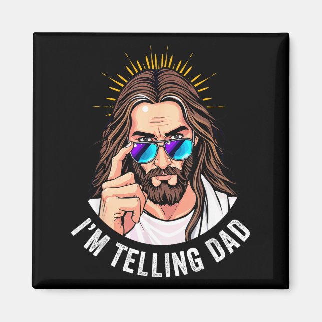 Imã Jesus engraçado estou contando ao papai (Frente)