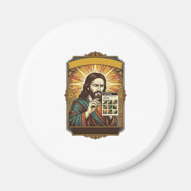 Imã Jesus Escadas Embaçadas Teste Captcha Segurança Te (Frente)