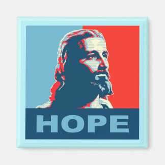 Imã Jesus Hope Magnet Square
