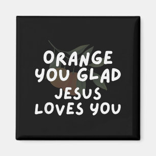Imã Jesus Laranja Você Feliz Jesus Ama Punho Cristão A