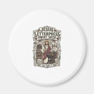 Imã Jesus Letterpress Print Shop Jesus Letterpress Pri
