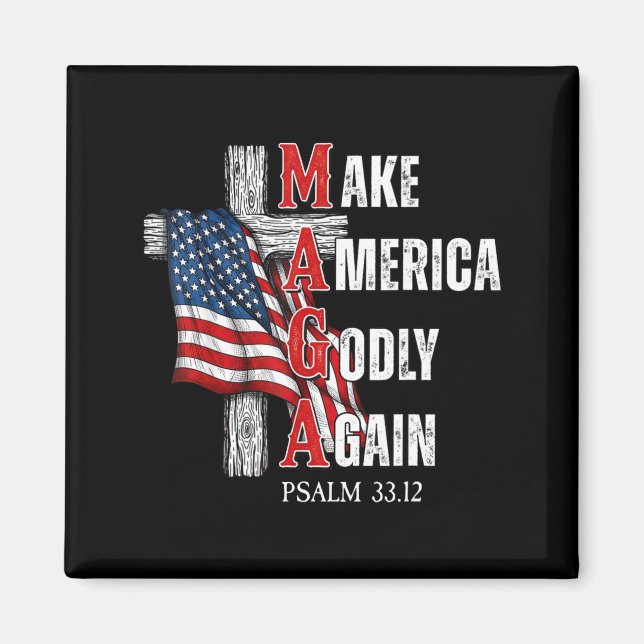 Imã Jesus Make America Godly Again American Patriot Ch (Frente)