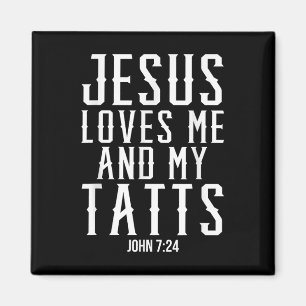 Imã Jesus Me Ama E Minha Tatuagem Engraçada Cristã