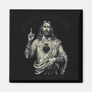 Imã Jesus Me Ama E Minhas Tatuagens Cristão Tatuado T