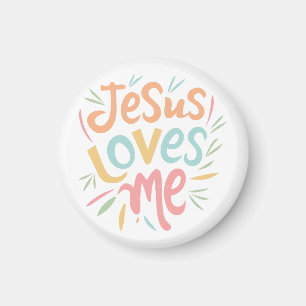 Imã Jesus me ama - vintage design