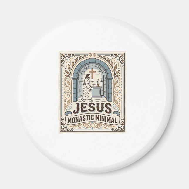 Imã Jesus Monástico Minimalista Jesus Monástico Minima (Frente)