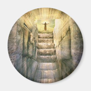 Imã Jesus na ressurreição da Páscoa de tumba vazia