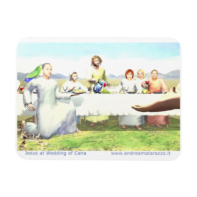 Ímã Jesus no casamento de Cana (Horizontal)