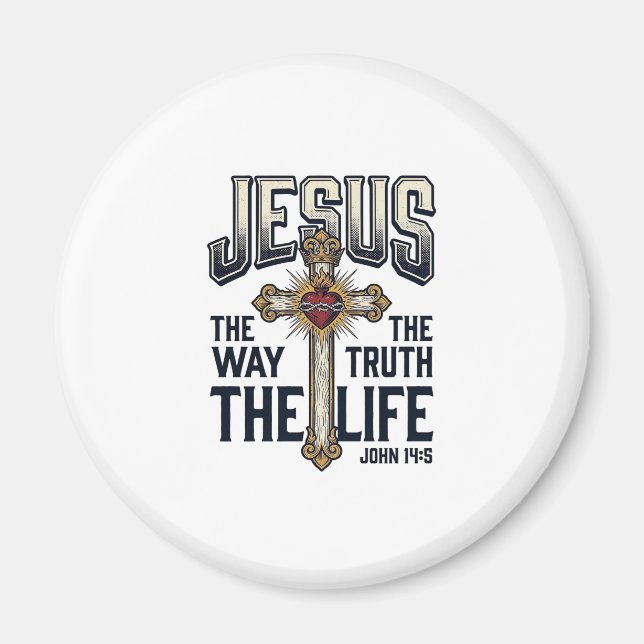 Imã Jesus O Caminho A Verdade A Vida Camiseta Cristã (Frente)