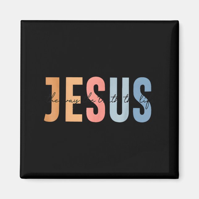 Imã Jesus O Caminho A Verdade A Vida Versículo Bíblico (Frente)