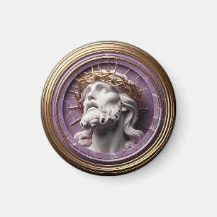 Imã Jesus olhando nos céus com espinhos