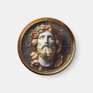 Imã Jesus olhando para os céus com o Encontro Divino