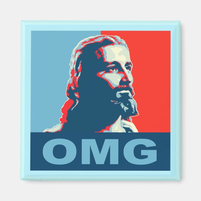 Imã Jesus OMG Magnet Square (Frente)