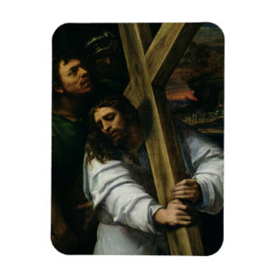 Ímã Jesus que leva a cruz, c.1535 (óleo no painel)